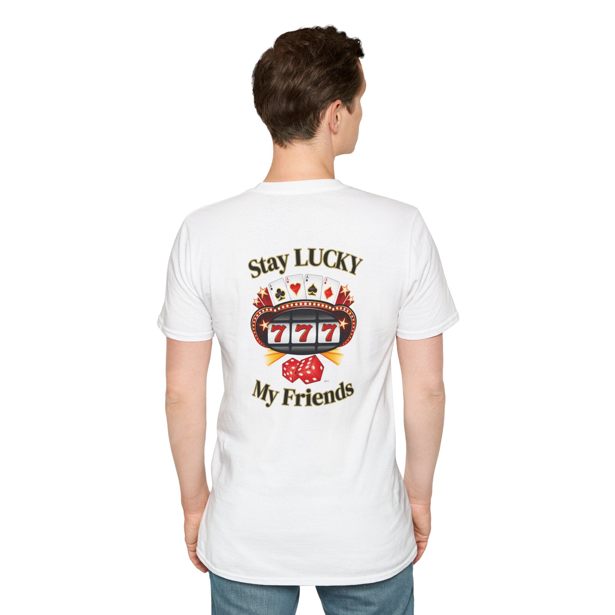 Lucky Charm T-Shirt: Stay Lucky My Friends, Gaming Gift, Casino Apparel, Unisex Shirt, Everyday Wear, Good Luck Tee