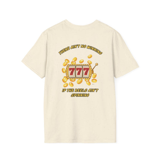 Lucky 7s Unisex Softstyle T-Shirt, Slot Machine Spin to Win Tee, Gambling Lover Gift, Casino Shirt, Vegas Vacation Top