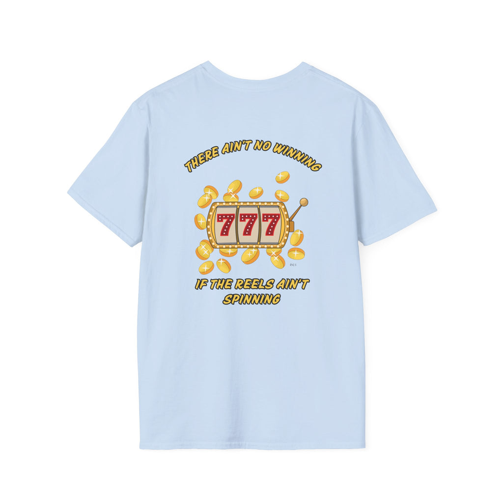 Lucky 7s Unisex Softstyle T-Shirt, Slot Machine Spin to Win Tee, Gambling Lover Gift, Casino Shirt, Vegas Vacation Top