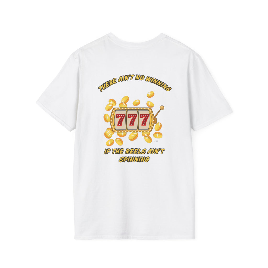 Lucky 7s Unisex Softstyle T-Shirt, Slot Machine Spin to Win Tee, Gambling Lover Gift, Casino Shirt, Vegas Vacation Top