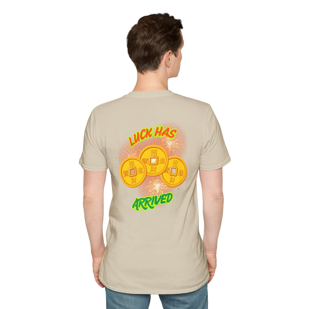 Luck Has Arrived Gambling Themed T-Shirt, Poker Player Gift, Casino Lover Tee, Card Game Apparel, Las Vegas Shirt
