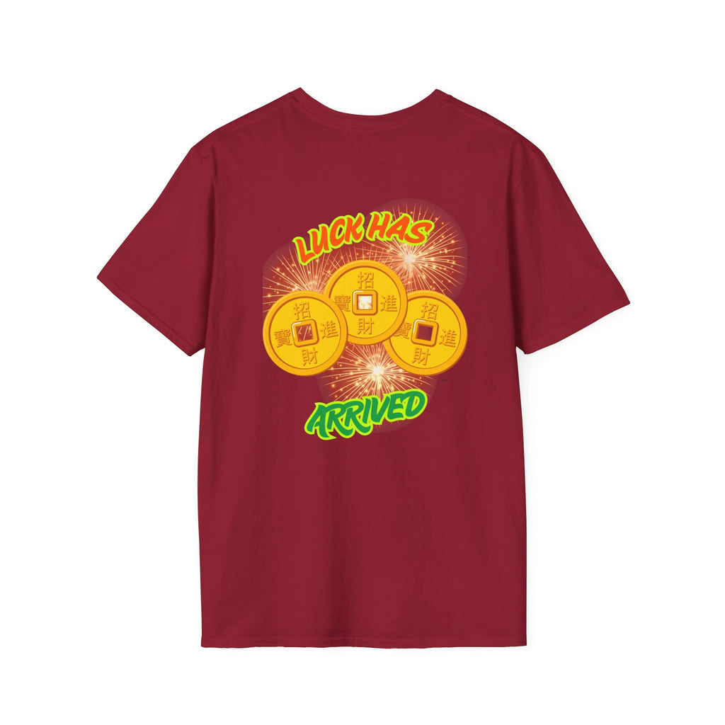 Luck Has Arrived Gambling Themed T-Shirt, Poker Player Gift, Casino Lover Tee, Card Game Apparel, Las Vegas Shirt
