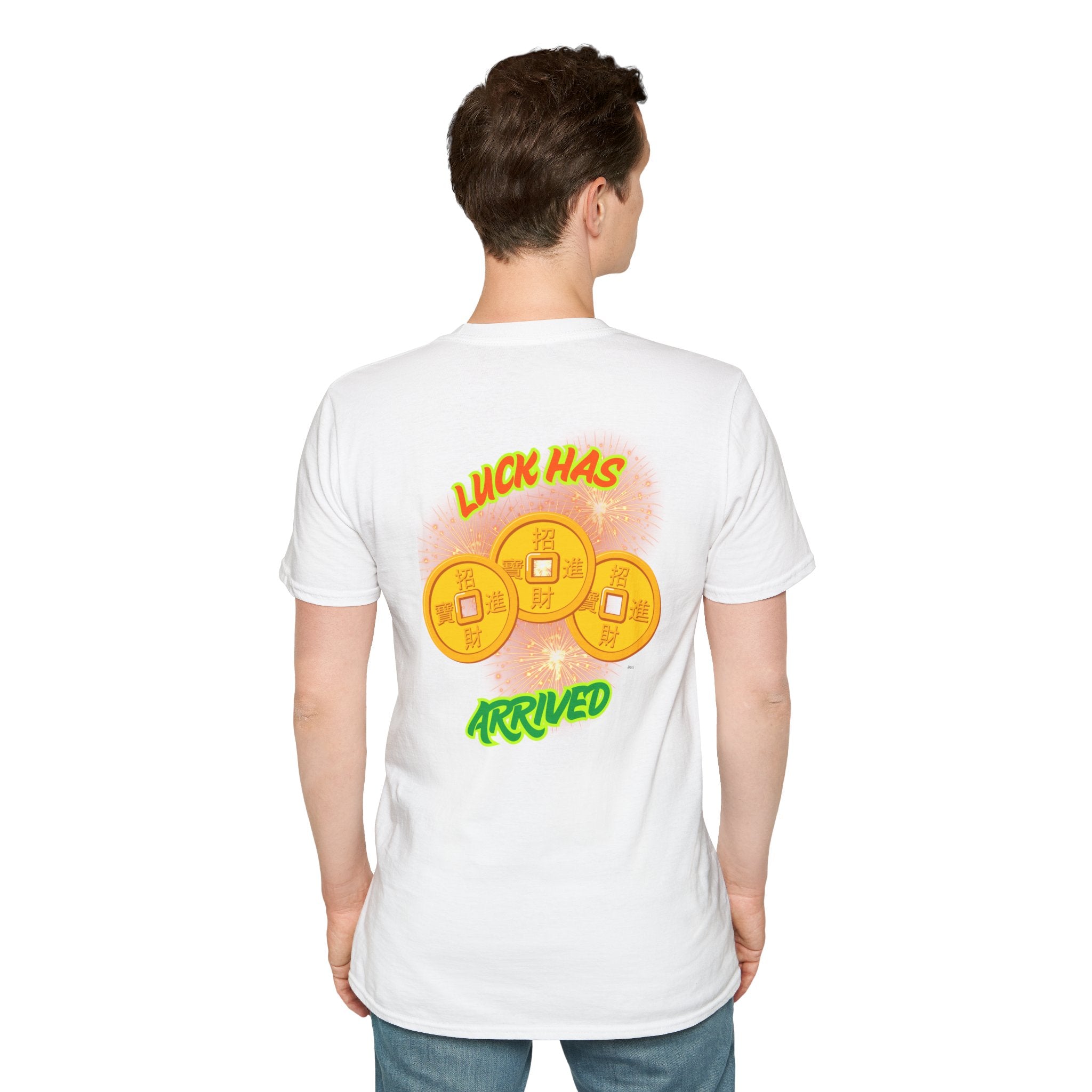 Luck Has Arrived Gambling Themed T-Shirt, Poker Player Gift, Casino Lover Tee, Card Game Apparel, Las Vegas Shirt