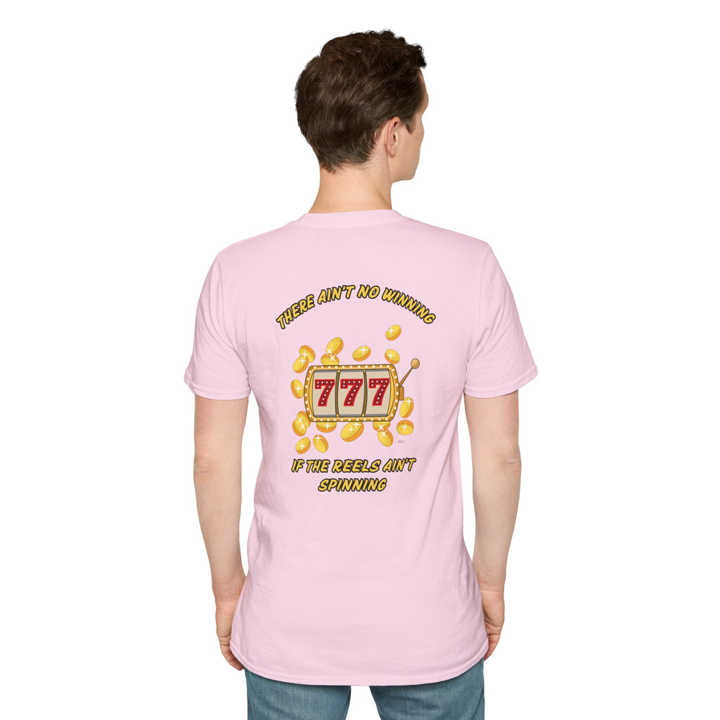 Lucky 7s Unisex Softstyle T-Shirt, Slot Machine Spin to Win Tee, Gambling Lover Gift, Casino Shirt, Vegas Vacation Top