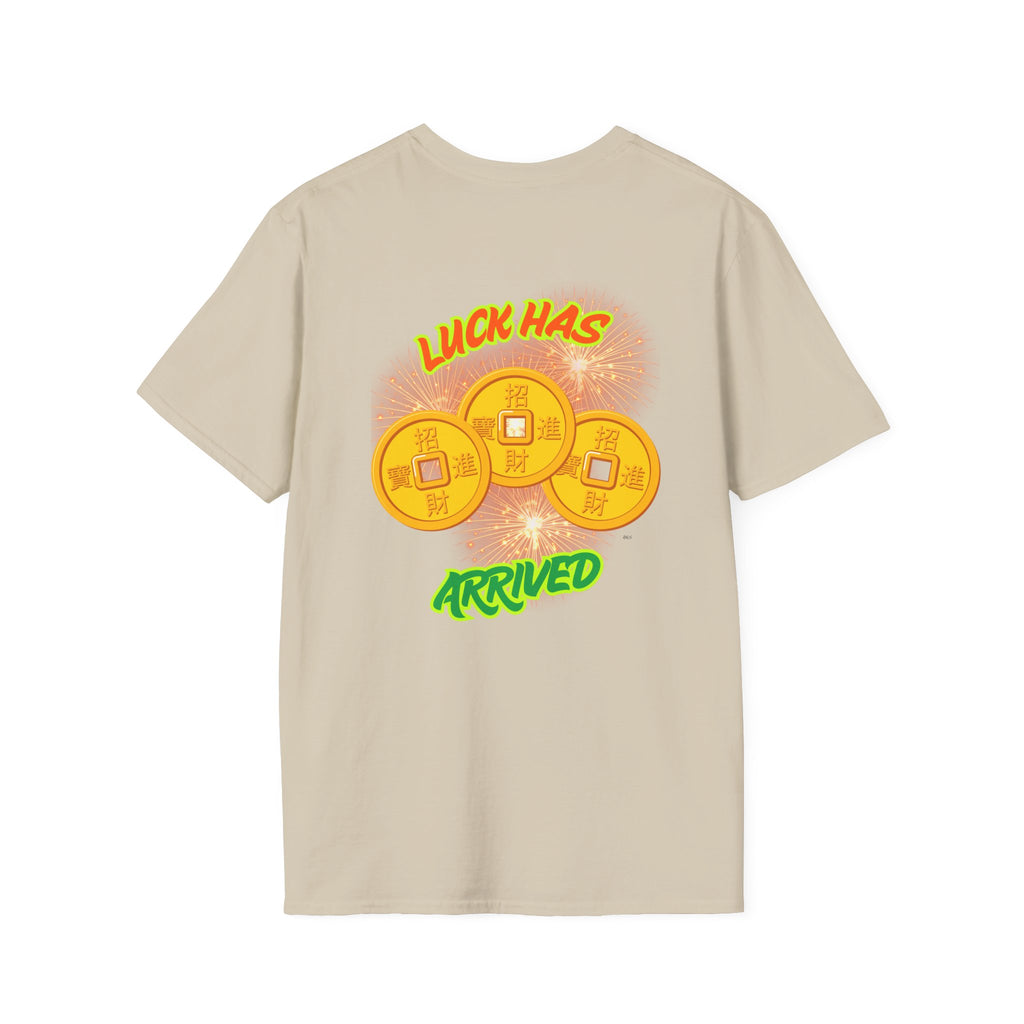 Luck Has Arrived Gambling Themed T-Shirt, Poker Player Gift, Casino Lover Tee, Card Game Apparel, Las Vegas Shirt