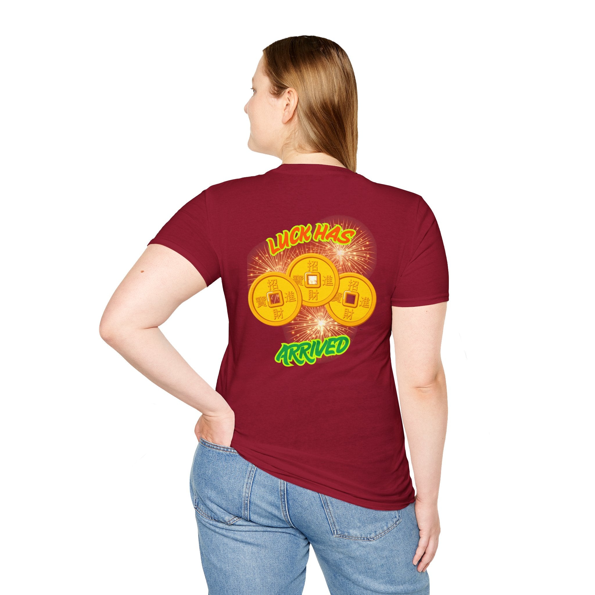 Luck Has Arrived Gambling Themed T-Shirt, Poker Player Gift, Casino Lover Tee, Card Game Apparel, Las Vegas Shirt
