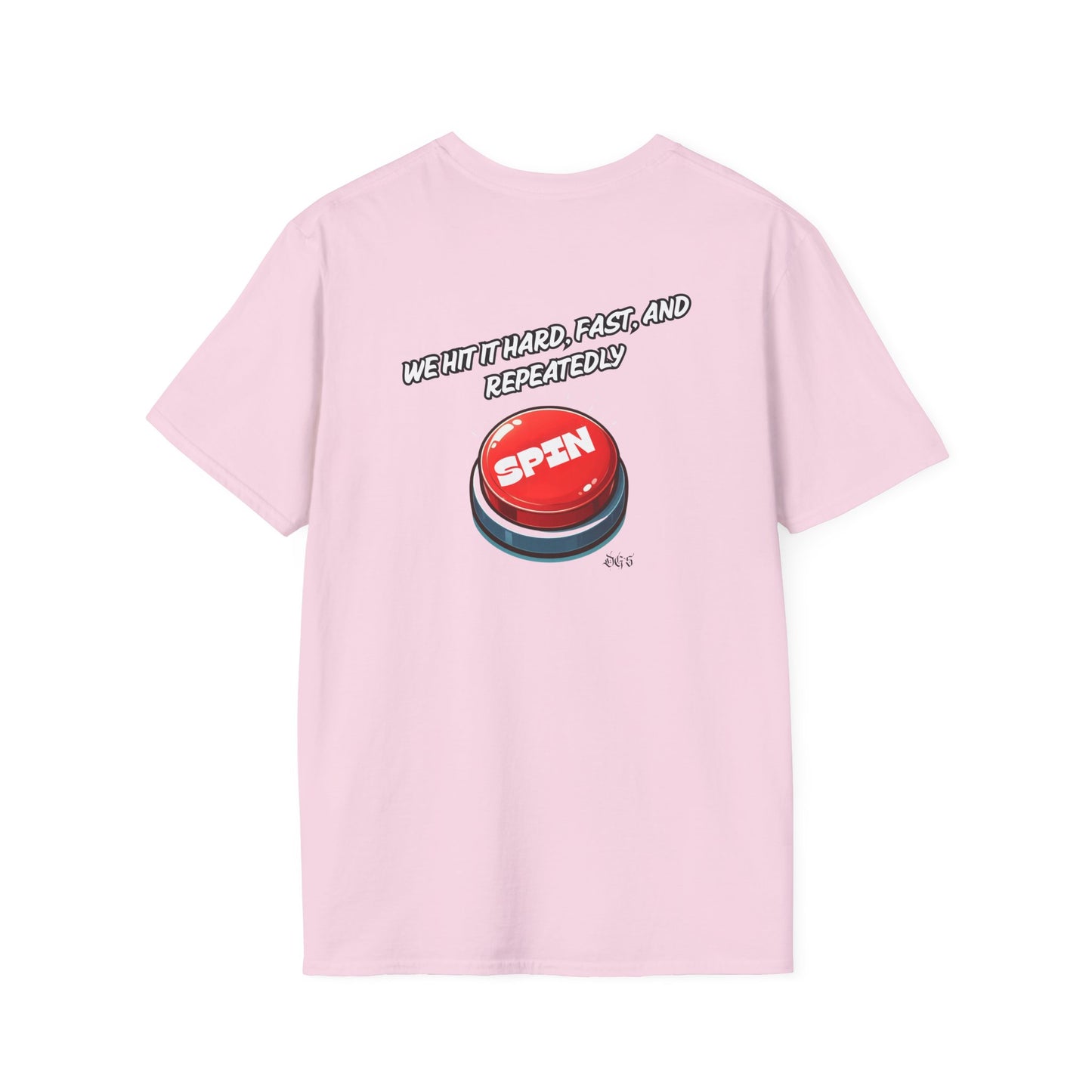 Funny Quote Spin to Win Flirty Tee, Unisex Softstyle T-Shirt, Gambling Shirt, Witty Saying Top, Gift for Gamblers, Humorous Graphic Tee