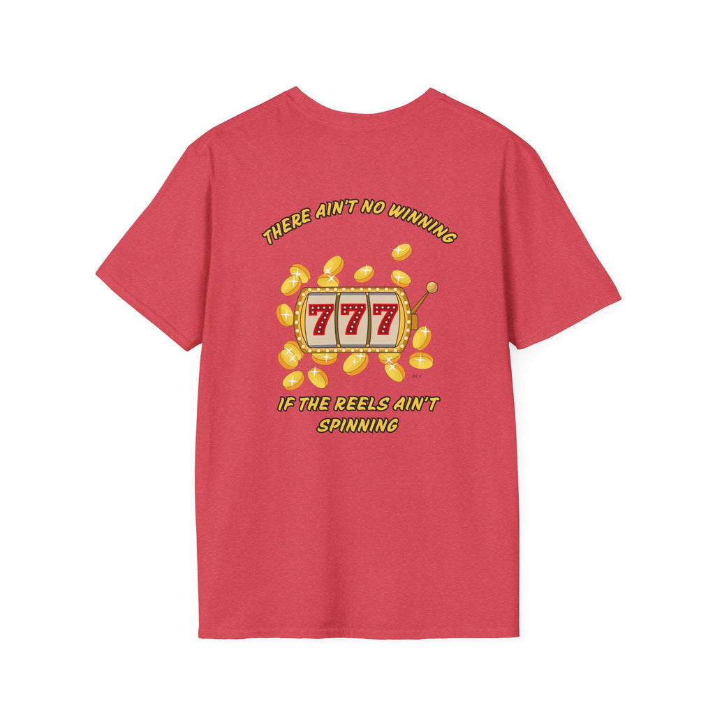 Lucky 7s Unisex Softstyle T-Shirt, Slot Machine Spin to Win Tee, Gambling Lover Gift, Casino Shirt, Vegas Vacation Top